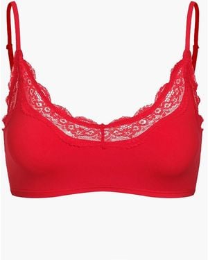 cfab by creamy fabrics Cfab (creamy fabrics) Bügelloser BH Lace Bralette-Rot-S (1-tlg)