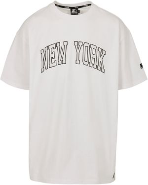 Starter Black Label Kurzarmshirt Black Label Starter New York Tee (1-tlg) - Grau