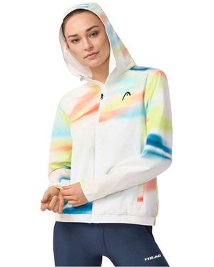Head Trainingsjacke Kapuzenjacke Blur (elastischer Bund) weiss/bunt - Weiß