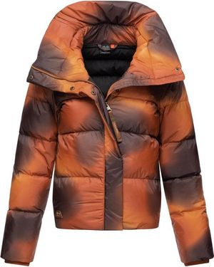 Ragwear Steppjacke Lunis Ombre Stylische, Cropped Winter Kurzjacke - Orange