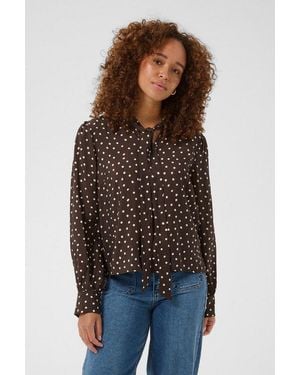 Kaffe Kurzarmbluse Bluse Kurzarm Kadotte - Braun