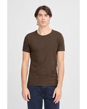 Casual Friday T- CFDAVIDE Klassisches Shirt mit super Passform - Braun