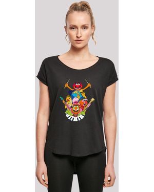 F4NT4STIC Shirt Disney Muppets Dr. Teeth and The Electric Mayhem Premium Qualität - Schwarz