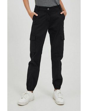 Oxmo Cargohose Oxcoco Sportive Cargohose Mit Elastischem Saum - Schwarz
