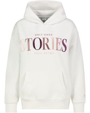 Sublevel Modisch und Modern (1-tlg) Good Vibes Hoodie - Weiß
