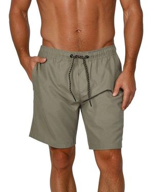 Riverso Badeshorts Herren Badehose Rivdavid Regular Fit (1-St) Sportshorts Mit Kordelzug - Grün