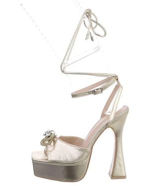 Ital-Design Damen Abendschuhe Party & Clubwear Plateausandaletten Blockabsatz Sandalen & Sandaletten - Weiß