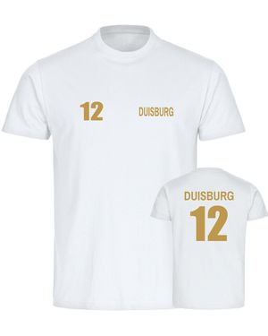 multifanshop T-Shirt Duisburg - Weiß