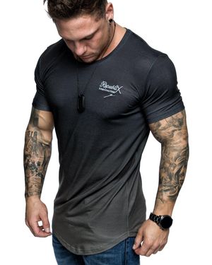 REPUBLIX T- LIAM Oversize Crew Neck Waterfall Design Shirt mit Rundhalsausschnitt - Blau