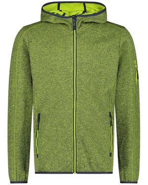 CMP Allwetterjacke Fleecejacke Fix Hood Jacket 31H5007 - Grün