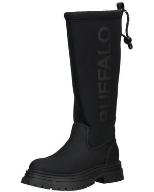 Buffalo Stiefel Lederimitat/Textil Stiefel - Schwarz