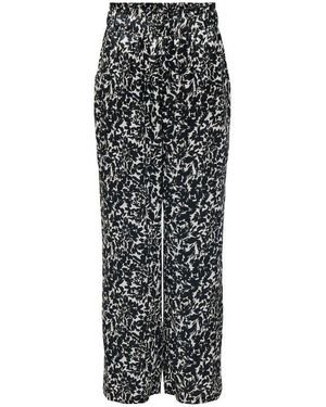 Jacqueline De Yong Stoffhose Elegante Stoffhose High Waist Pants Für Damen Normal Fit Gepunktet Schnell Trocknend Pull On Casual-Style - Schwarz