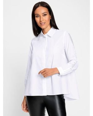 heine Klassische Langarm-Bluse - Weiß