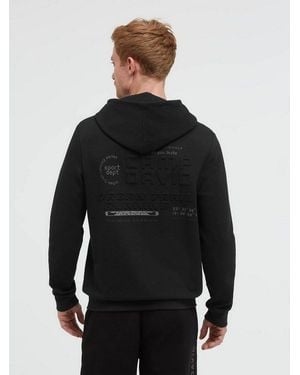 Camp David Kapuzensweatshirt Mit Reflektierenden Details - Schwarz