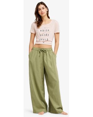 Roxy Strandhose Lekeitio Break Mid Pant Mit Eingrifftaschen, Atmungsaktives Material, Gerade Beinform - Grün