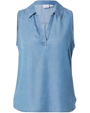 Vero Moda Blusentop VMHarper (1-tlg) Plain/ohne Details - Blau