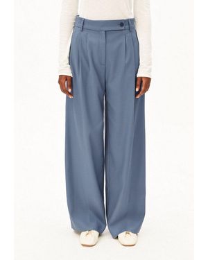 ARMEDANGELS Stoffhose Kaayua Webhose Aus Tencel Lyocell Mix (High Waist, Regular Fit) - Blau
