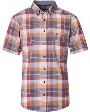CASA MODA Kurzarmhemd B.D. Casual Fit 1/2Arm - Rot