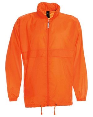 Goodman Design Regenjacke Windbreaker Damen Und Herren Im Kragen Integrierte Kapuze - Orange