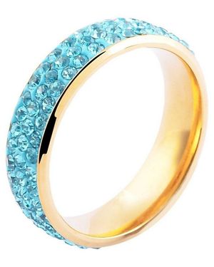 Adelia ́s Fingerring Damen Ring Aus Edelstahl - Blau