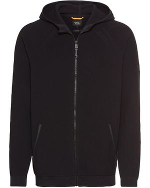 Camel Active Strickjacke mit Reißverschluss Kapuze - Blau