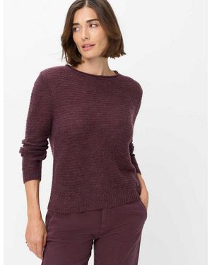 Brax Strickpullover Style Lesley Strickpullover Im Alpaka-Wollmix - Pink