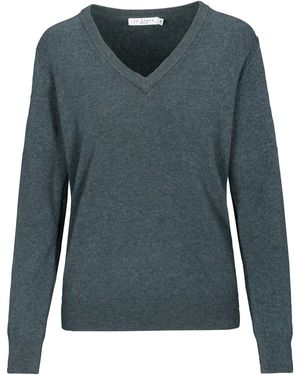 IN LINEA Strickpullover V-Pullover - Grün