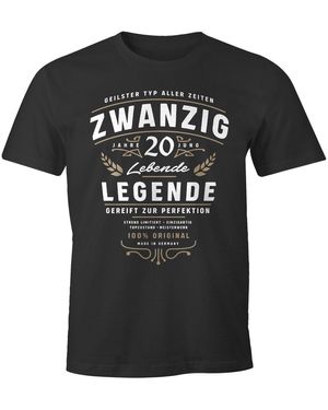 MoonWorks T-Shirt Geburtstag Geschenk für Männer Lebende Legende Alter ® mit Print - Schwarz