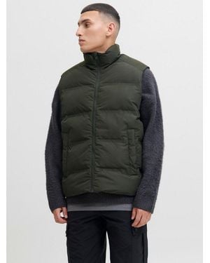 Jack & Jones Steppweste Jjesoho Bodywarmer Collar Sn - Grau