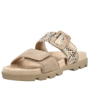 Rohde Pantoletten Veloursleder Pantolette - Natur