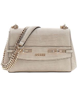 Guess Schultertasche Mini Convertible Xbody Flap Bag - Mettallic