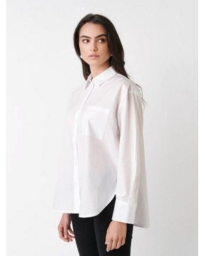 DESOTO Klassische Bluse Finja Mit Hemdblusenkragen - Weiß