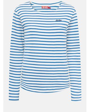 Derbe Langarmshirt Interstriped Longsleeve (1-tlg) - Blau