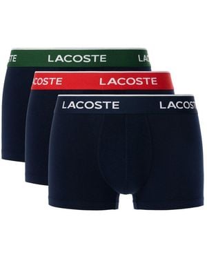Lacoste Trunk Cotton Stretch Trunks (3-St. 3Er Pack) Mit Markenschriftzug Am Bund - Schwarz