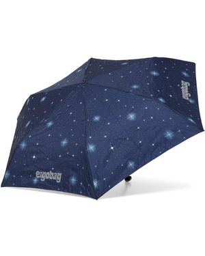 ergobag Taschenregenschirm Regenschirm, mit reflektierenden Details - Blau