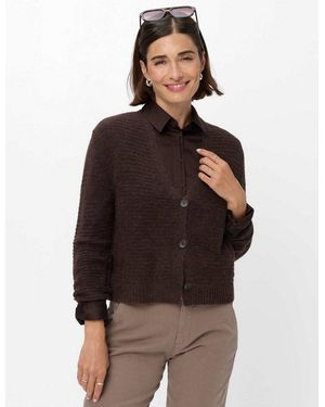 Brax Cardigan Style Strickjacke Strickjacke Im Alpaka-Wollmix - Braun