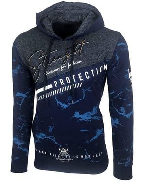 Baxboy Hoodie Herren Pullover Hoodie Sweatshirt Langarm Kapuzenpullover 2628 - Blau