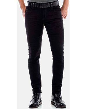 Cipo & Baxx 5-Pocket- Jeans im Straight Fit - Schwarz