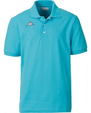 Kappa Poloshirt Luftig-Leichtes Gewebe Aus Reiner Naturfaser - Blau