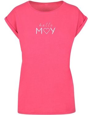 Merchcode Ladies Spring - Hello may T-Shirt (1-tlg) - Pink