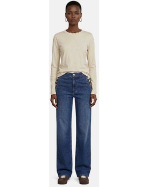 Zero Kurzarmshirt Damen Unifarben (1-Tlg) Material - Blau