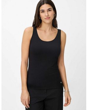 Brax Kurzarmshirt Style Silvy Jersey: Top Im Baumwoll-Modal-Mix - Schwarz