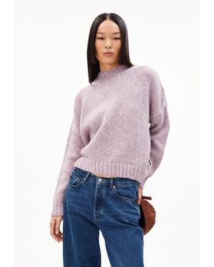 ARMEDANGELS Strickpullover INARAA PUIJPU Pullover Oversized Fit aus Alpaka-Woll Mix - Lila