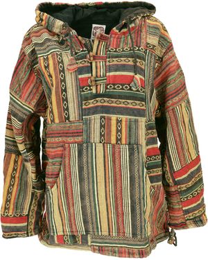 Guru-Shop Sweater Goa Kapuzenshirt - Gelb