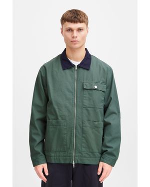Solid Fieldjacket SDIb casual Jacke mit abgesetztem Kragen - Grün