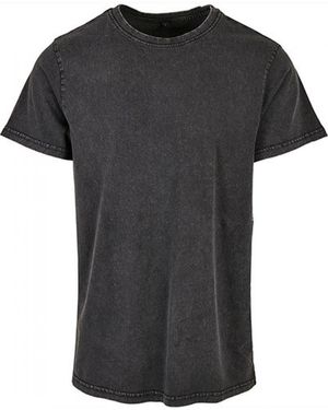 Build Your Brand Rundhalsshirt Acid Washed Round Neck Tee T-Shirt Regular fit - Schwarz