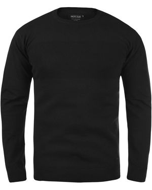 INDICODE Strickpullover IDErnesto Strickpulli aus Feinstrick - Schwarz