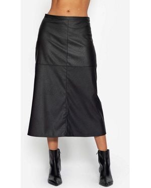 SassyClassy Minirock Femininer A-Linien-Rock Damen Aus Kunstleder Schwingender Rock Damen - Schwarz