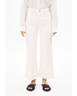 ARMEDANGELS Weite Jeans MURLIAA CROPPED - Weiß