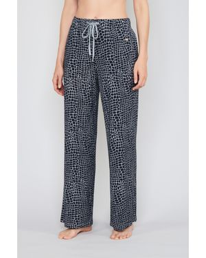 Joop! Pyjamahose Luxe Modal Printed - Blau